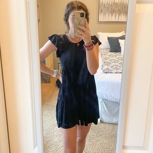 Olivia Rae Tiered Black Ruffe Dress
